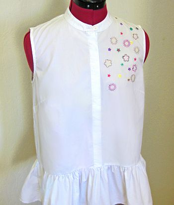 Мастер-класс «Цветочные узоры», выполненный на Janome ArtDecor 718A