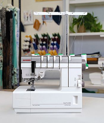 Заправка распошивальной машины Janome CoverPro 3000 Professional и настройка швов